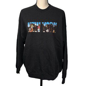 Disney Store Y2K Vintage Mickey and Friends New York Sweatshirt Size X-Large
